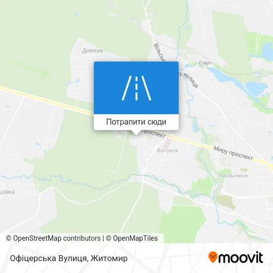 Карта Офіцерська Вулиця