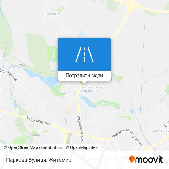 Карта Паркова Вулиця