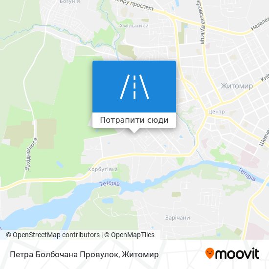 Карта Петра Болбочана Провулок