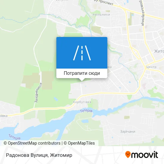 Карта Радонова Вулиця