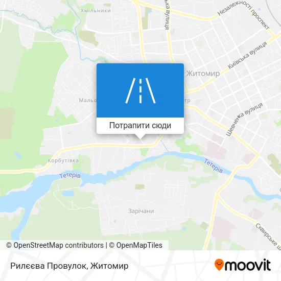 Карта Рилєєва Провулок