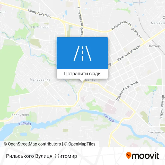 Карта Рильського Вулиця