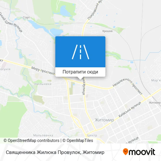 Карта Священника Жилюка Провулок