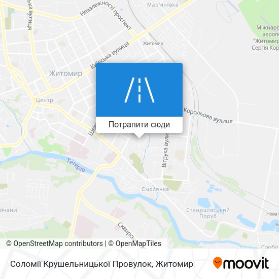 Карта Соломії Крушельницької Провулок