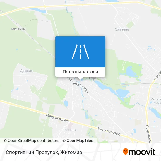 Карта Спортивний Провулок