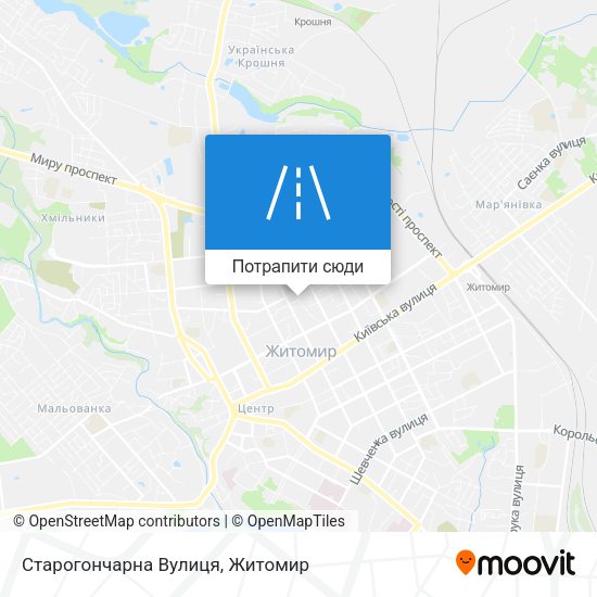 Карта Старогончарна Вулиця