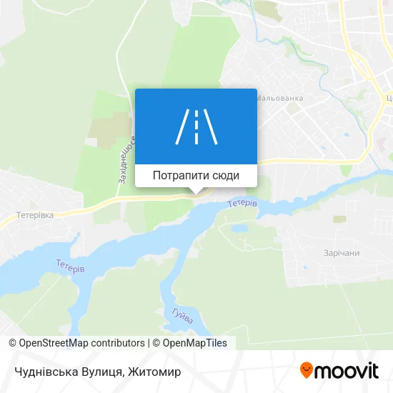 Карта Чуднівська Вулиця