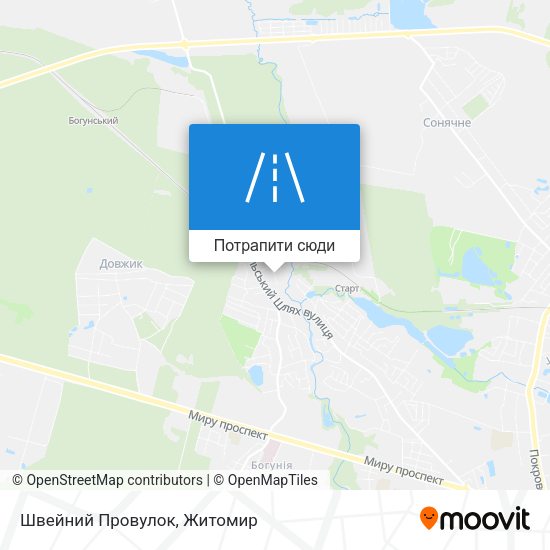 Карта Швейний Провулок