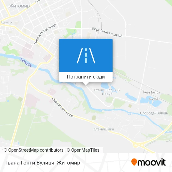 Карта Івана Гонти Вулиця