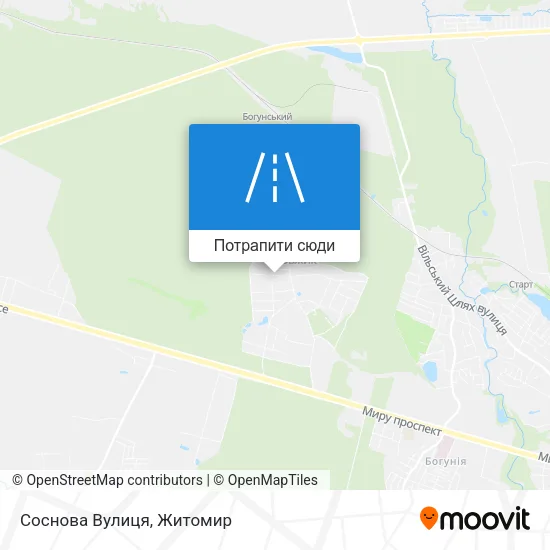 Карта Соснова Вулиця