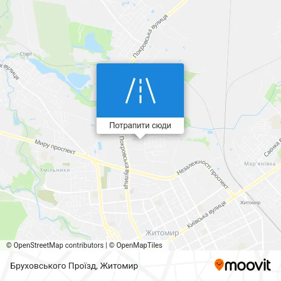 Карта Бруховського Проїзд