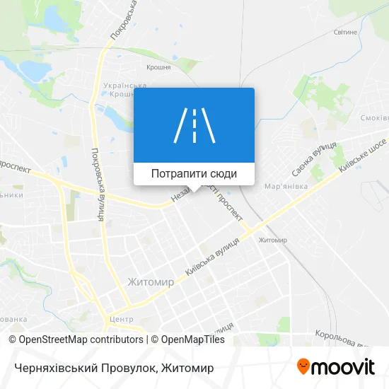 Карта Черняхівський Провулок