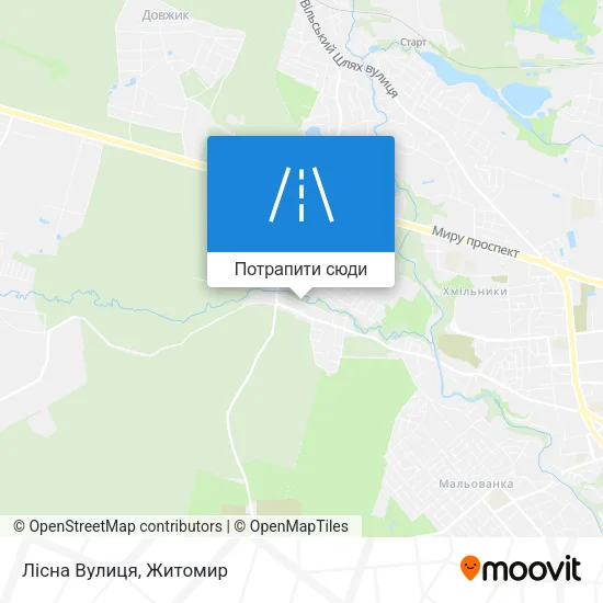 Карта Лісна Вулиця