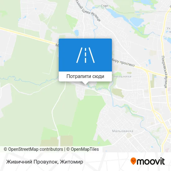 Карта Живичний Провулок