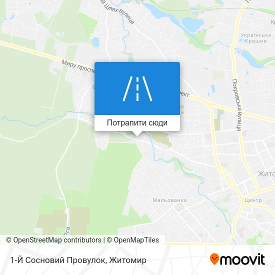 Карта 1-Й Сосновий Провулок