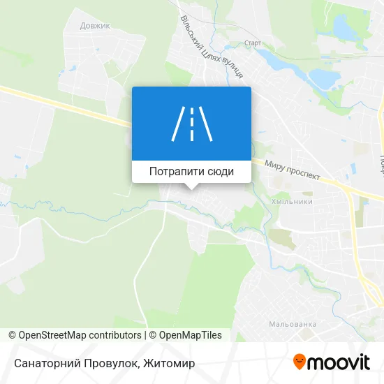 Карта Санаторний Провулок