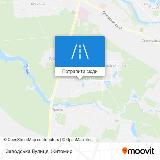 Карта Заводська Вулиця