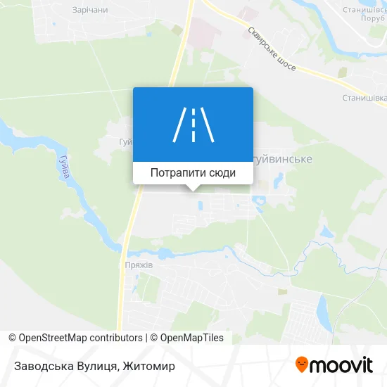 Карта Заводська Вулиця