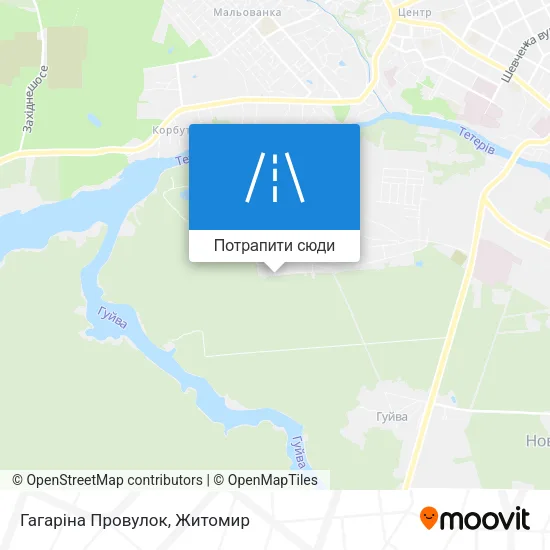 Карта Гагаріна Провулок