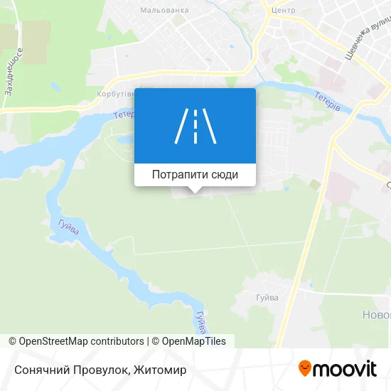 Карта Сонячний Провулок