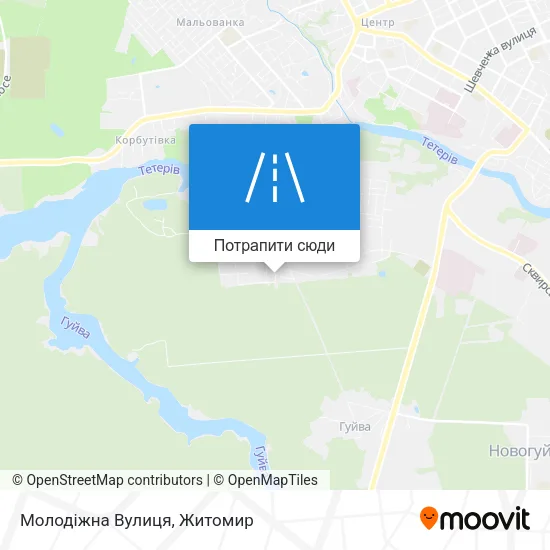 Карта Молодіжна Вулиця