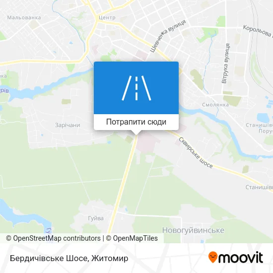 Карта Бердичівське Шосе