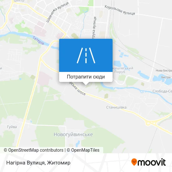 Карта Нагірна Вулиця