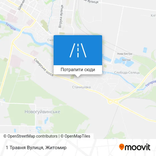Карта 1 Травня Вулиця