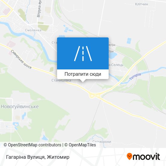 Карта Гагаріна Вулиця