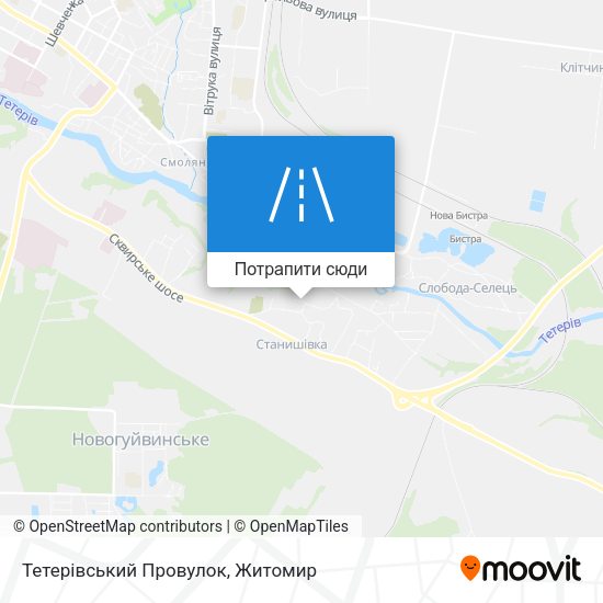 Карта Тетерівський Провулок
