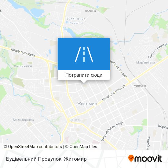 Карта Будівельний Провулок