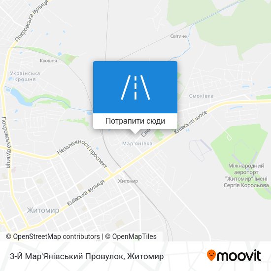 Карта 3-Й Мар'Янівський Провулок