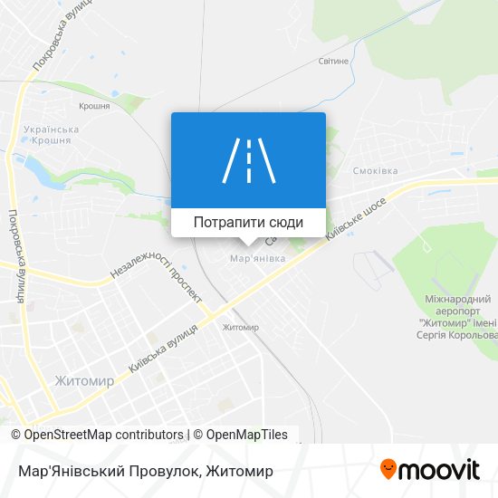 Карта Мар'Янівський Провулок
