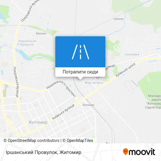 Карта Іршанський Провулок