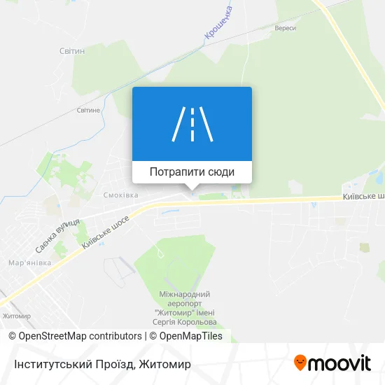 Карта Інститутський Проїзд