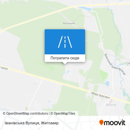 Карта Іванівська Вулиця