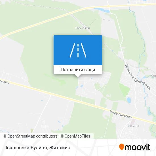 Карта Іванівська Вулиця