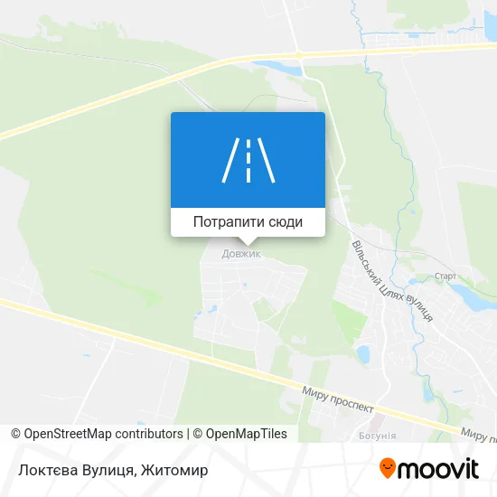 Карта Локтєва Вулиця