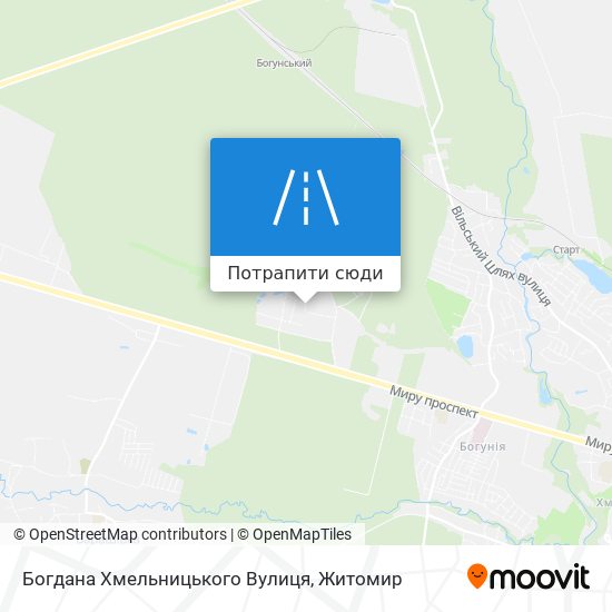 Карта Богдана Хмельницького Вулиця