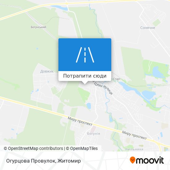 Карта Огурцова Провулок
