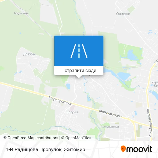 Карта 1-Й Радищева Провулок