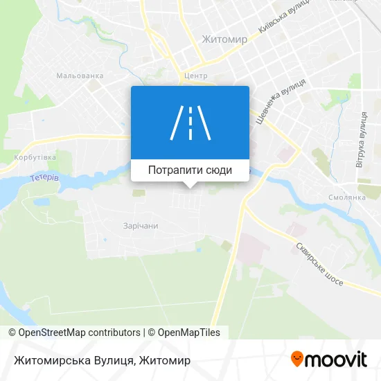 Карта Житомирська Вулиця