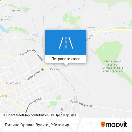 Карта Пилипа Орлика Вулиця