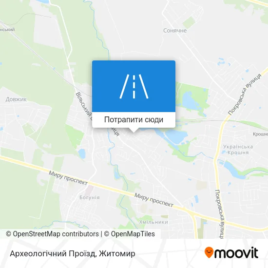 Карта Археологічний Проїзд