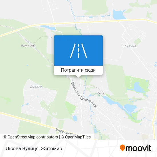 Карта Лісова Вулиця
