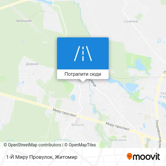 Карта 1-Й Миру Провулок