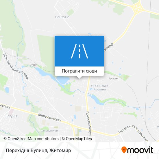 Карта Перехідна Вулиця