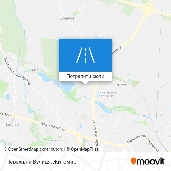 Карта Перехідна Вулиця