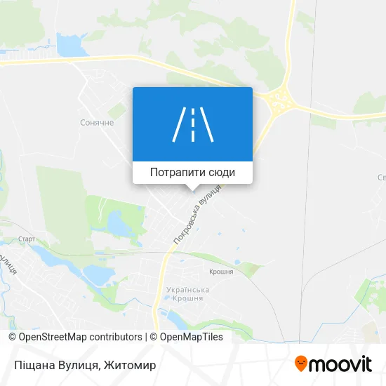 Карта Піщана Вулиця