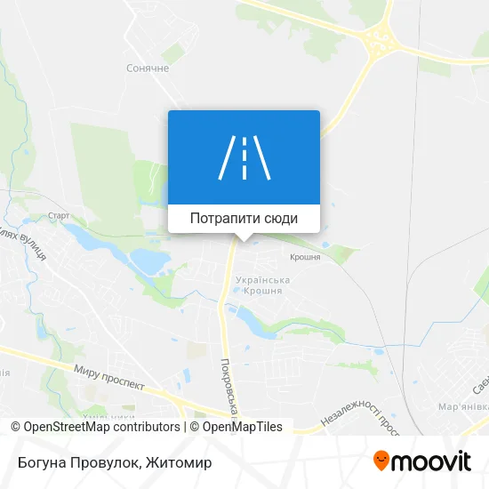 Карта Богуна Провулок